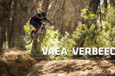 video of vaea verbeeck riding her mountain bike